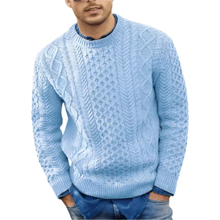 Ceridwen Men's Sweater – Insulating, Refined Cable-Knit Pullover for Cozy Winters