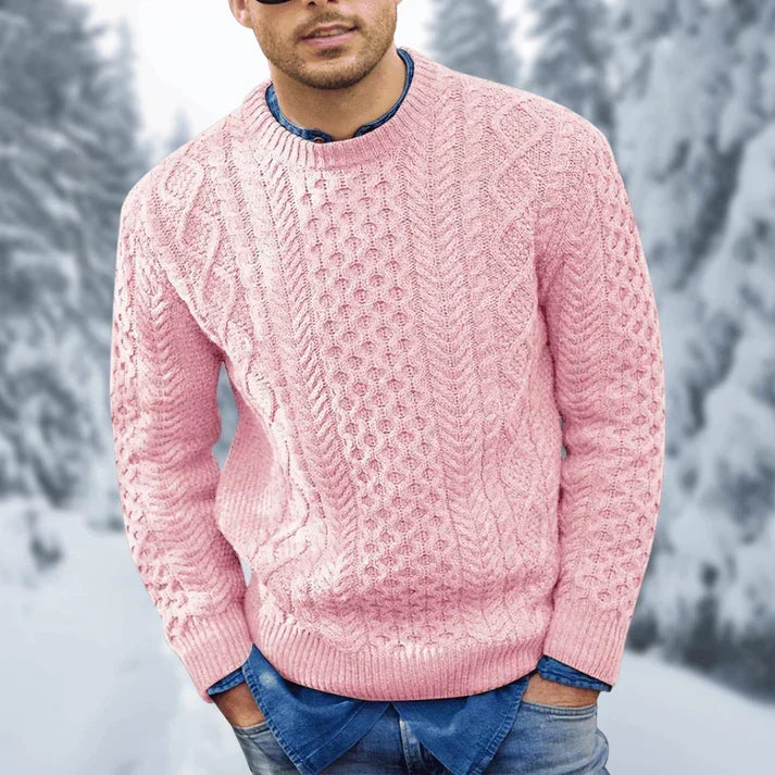 Ceridwen Men's Sweater – Insulating, Refined Cable-Knit Pullover for Cozy Winters
