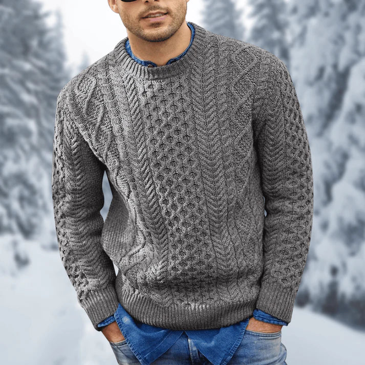 Ceridwen Men's Sweater – Insulating, Refined Cable-Knit Pullover for Cozy Winters