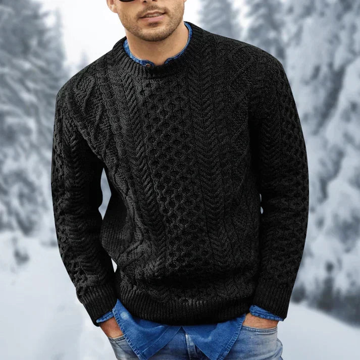 Ceridwen Men's Sweater – Insulating, Refined Cable-Knit Pullover for Cozy Winters