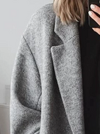 Quintus Women's Coat – Long Wool-Blend, Oversized Cut, Sophisticated & Modern