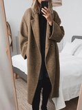 Quintus Women's Coat – Long Wool-Blend, Oversized Cut, Sophisticated & Modern