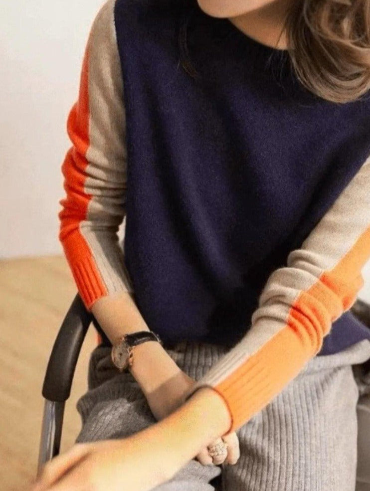 Perceval Women's Striped Sweater – Fitted Cut, Graphic Style & Cozy Cotton