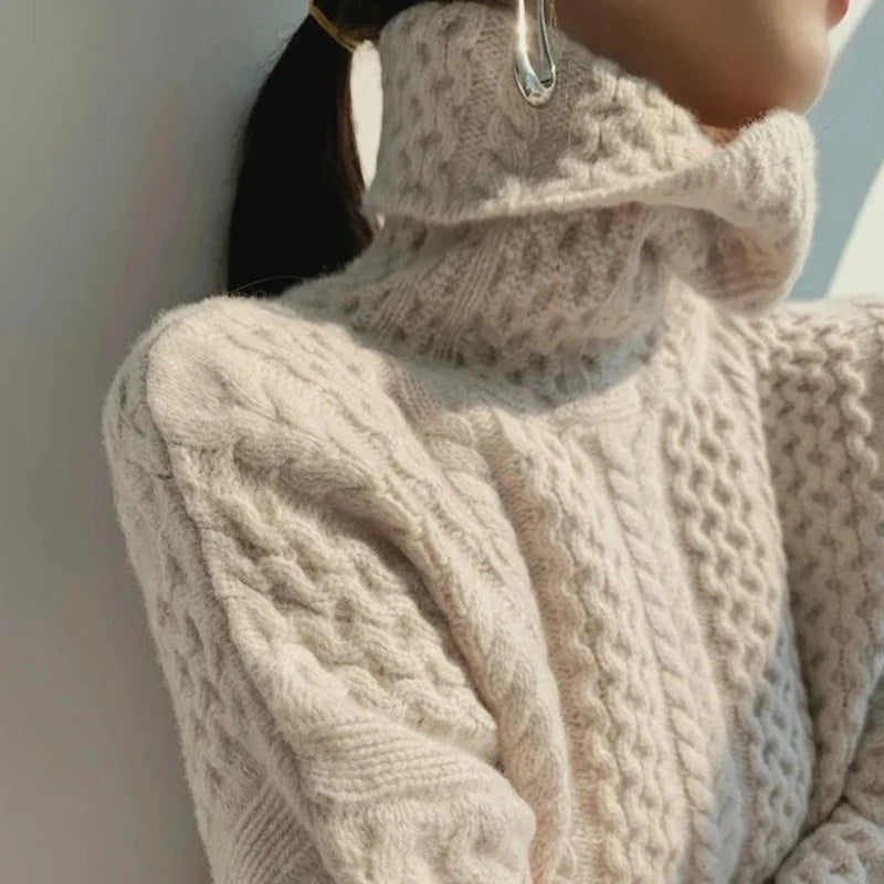 Ondine Women's Cashmere Sweater – Gentle Turtleneck, Luxurious 100% Cashmere & Refined Style