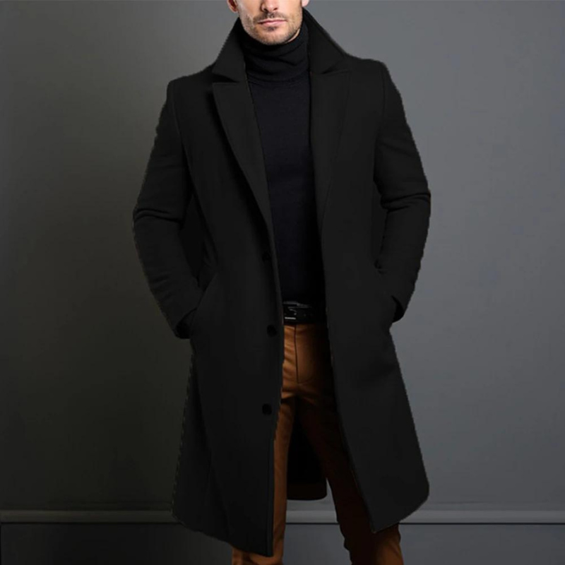 Bettina Men's Wool Coat – Classic Cut with Insulating, Durable Fabric & Timeless Design