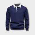 Jethro Men's Polo Sweater – Long-Sleeve Breathable Knit with a Classic Collar & Timeless Style
