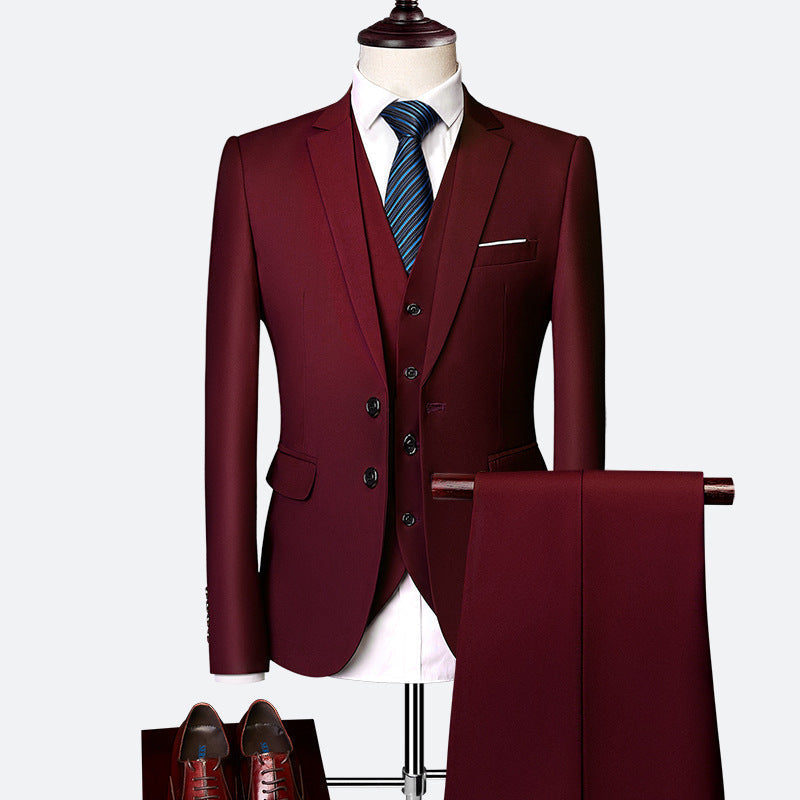 Ysolde Men's Suit – Refined 3-Piece Suit, Breathable and Cozy for Weddings and Business