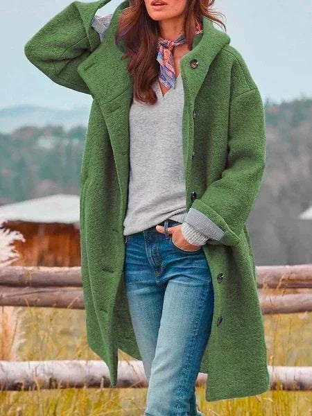 Siofra Women's Plush Wool Coat – Stylish, Insulating & Versatile for Winter
