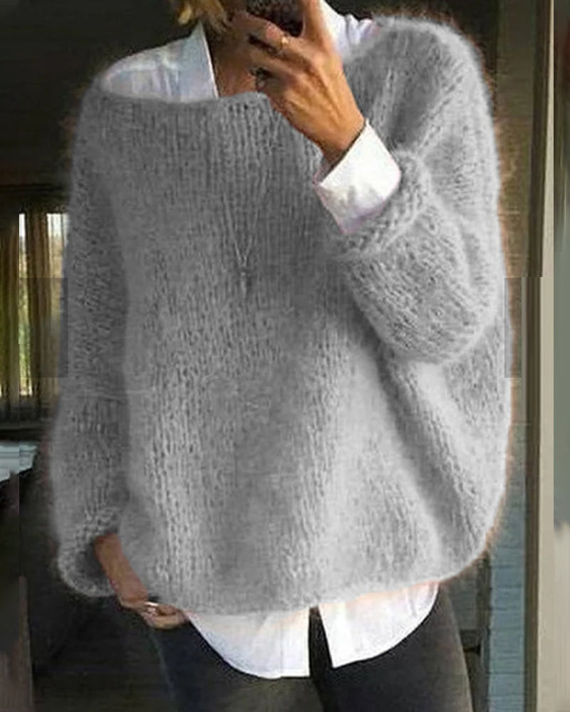Wilder Women's Sweater – Plush Knit Pullover with Full-Length Sleeves & a Cozy Fit for Winter