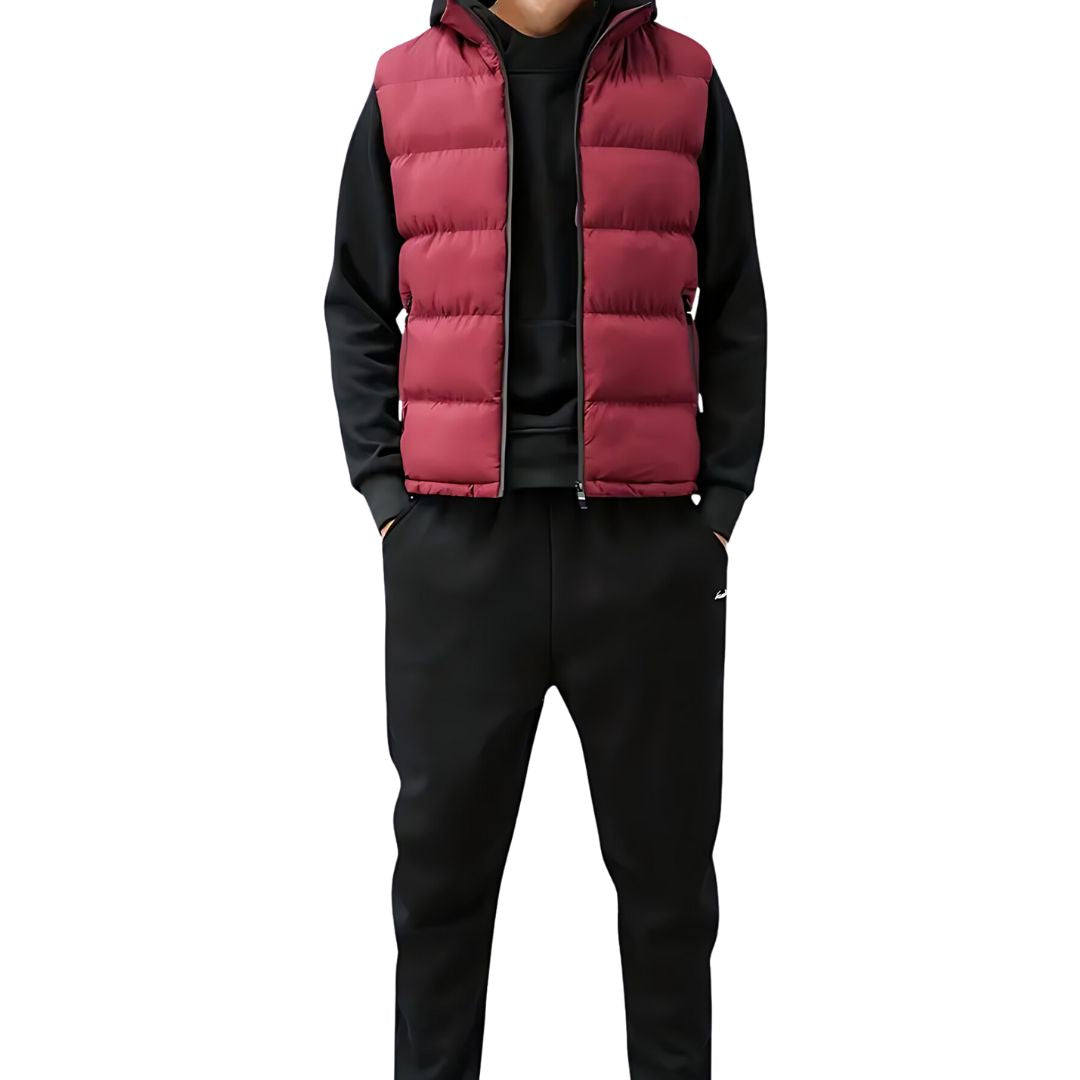 Amadea Men's Vest – Lightweight, Waterproof Sleeveless Puffer with High Zip Collar
