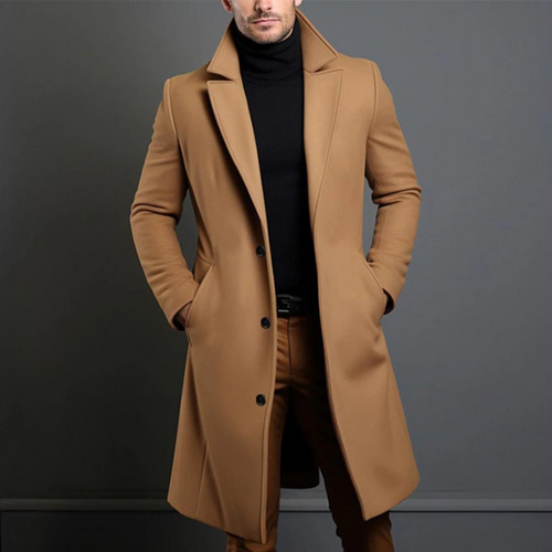 Bettina Men's Wool Coat – Classic Cut with Insulating, Durable Fabric & Timeless Design