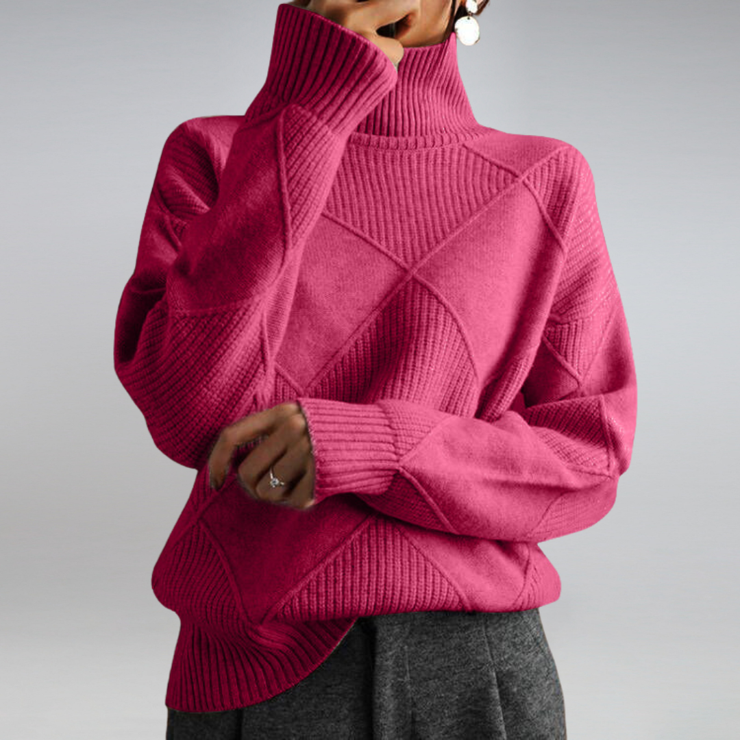 Vesna Women's Sweater – Refined Cashmere Turtleneck, Plush & Cozy for Winter Comfort