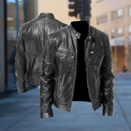 Kaspar Men's Leather Jacket – Sleek & Long-Lasting Bomber with a Modern, Cozy Style