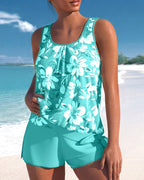 Delcine Women's Tankini – Cozy 2-Piece Swimsuit with Padded Cups & Flattering Fit