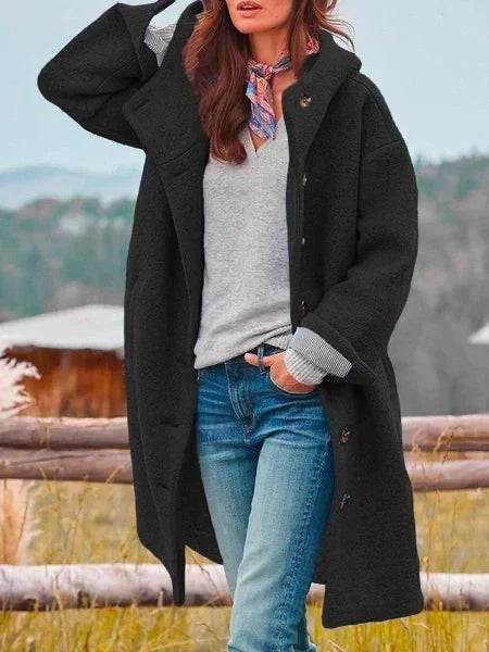 Siofra Women's Plush Wool Coat – Stylish, Insulating & Versatile for Winter