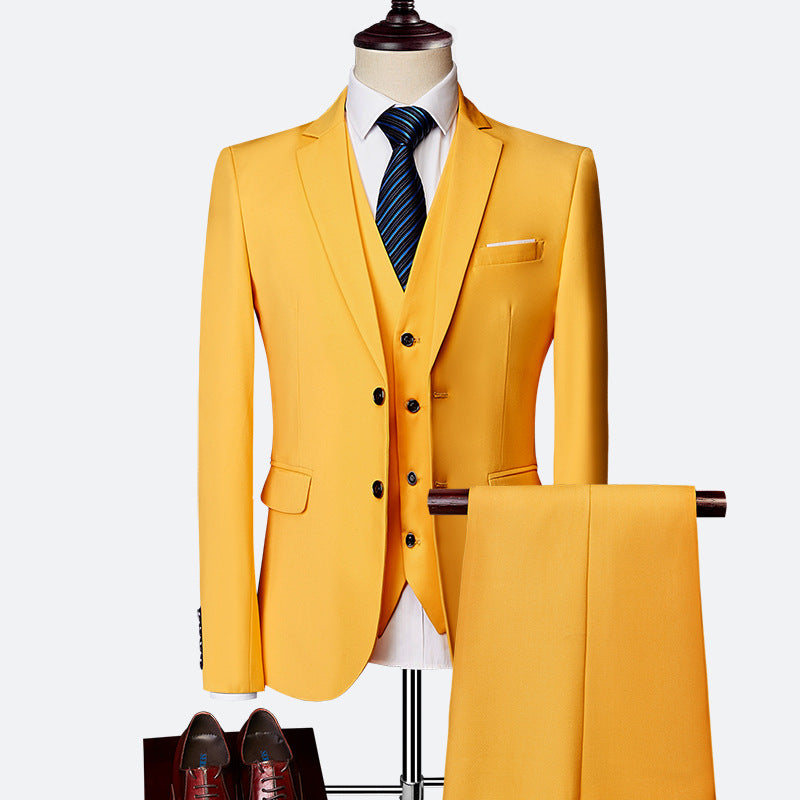 Ysolde Men's Suit – Refined 3-Piece Suit, Breathable and Cozy for Weddings and Business