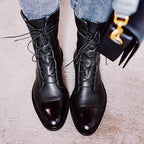 Balthazar Women's Boots – Refined Heeled Lace-Up Boots in Premium Leather