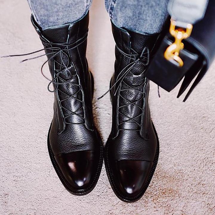 Balthazar Women's Boots – Refined Heeled Lace-Up Boots in Premium Leather