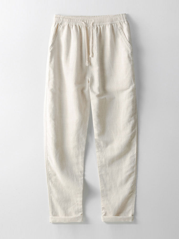 Thalassa Men's Summer Two-Piece Set – Breathable Linen-Feel Style with Short-Sleeve Design & Easy-Fit Trousers