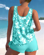 Delcine Women's Tankini – Cozy 2-Piece Swimsuit with Padded Cups & Flattering Fit