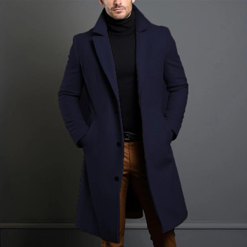 Bettina Men's Wool Coat – Classic Cut with Insulating, Durable Fabric & Timeless Design