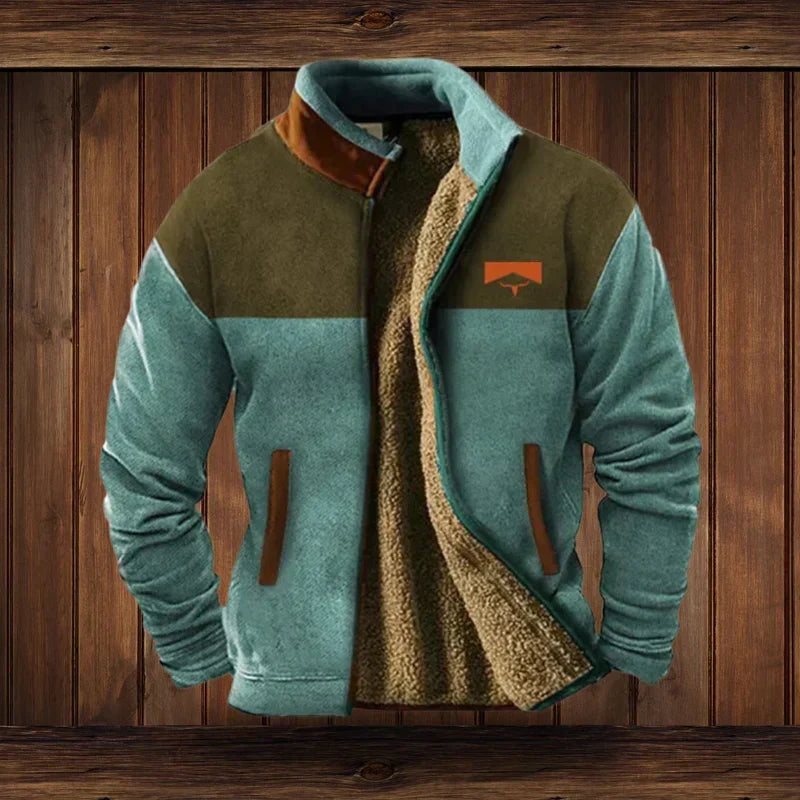 Halvard Cozy Western-Style Jacket – Fleece Lining & Tribal-Inspired Patterns for Cozy Winter Warmth