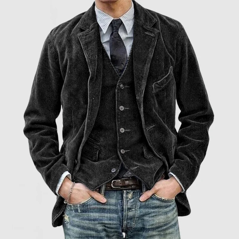 Wilder Men's Corduroy Blazer – Refined, Insulating & Versatile with a Modern Vest