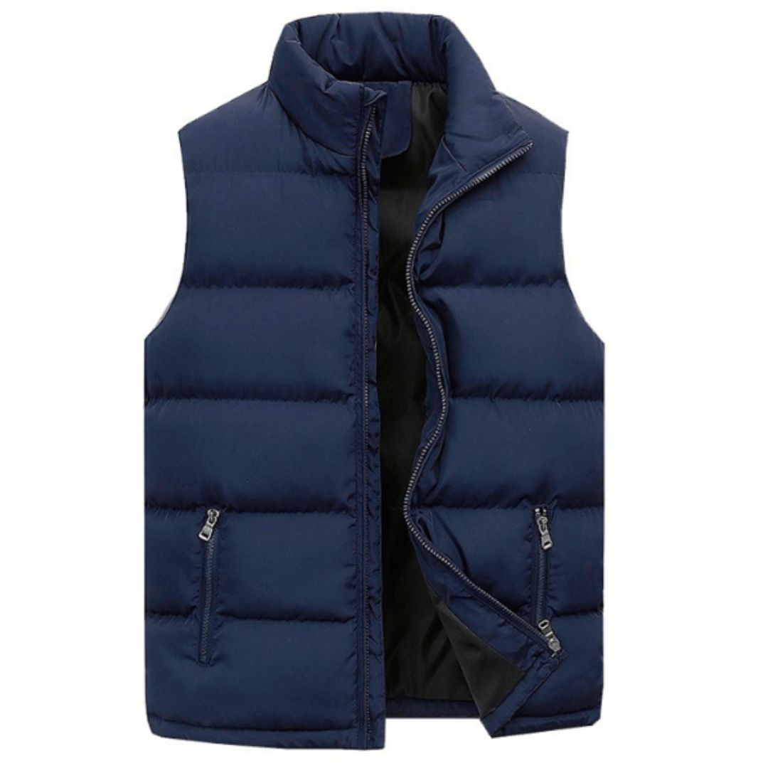 Amadea Men's Vest – Lightweight, Waterproof Sleeveless Puffer with High Zip Collar
