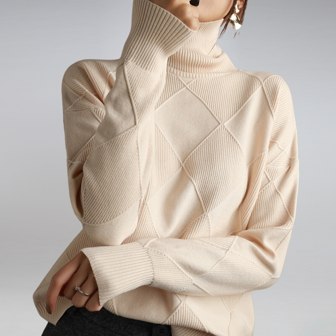 Vesna Women's Sweater – Refined Cashmere Turtleneck, Plush & Cozy for Winter Comfort
