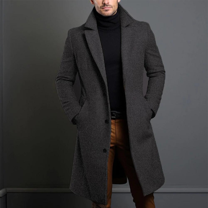 Bettina Men's Wool Coat – Classic Cut with Insulating, Durable Fabric & Timeless Design