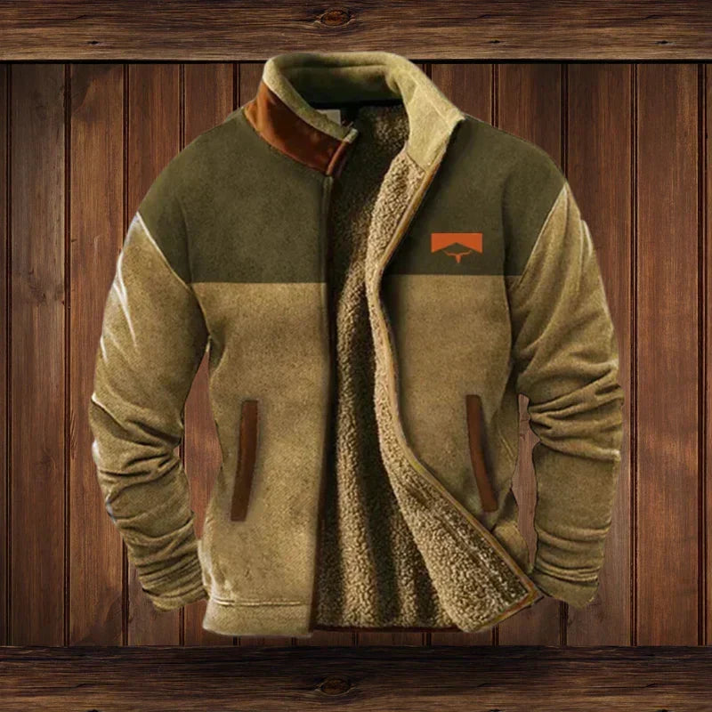 Halvard Cozy Western-Style Jacket – Fleece Lining & Tribal-Inspired Patterns for Cozy Winter Warmth