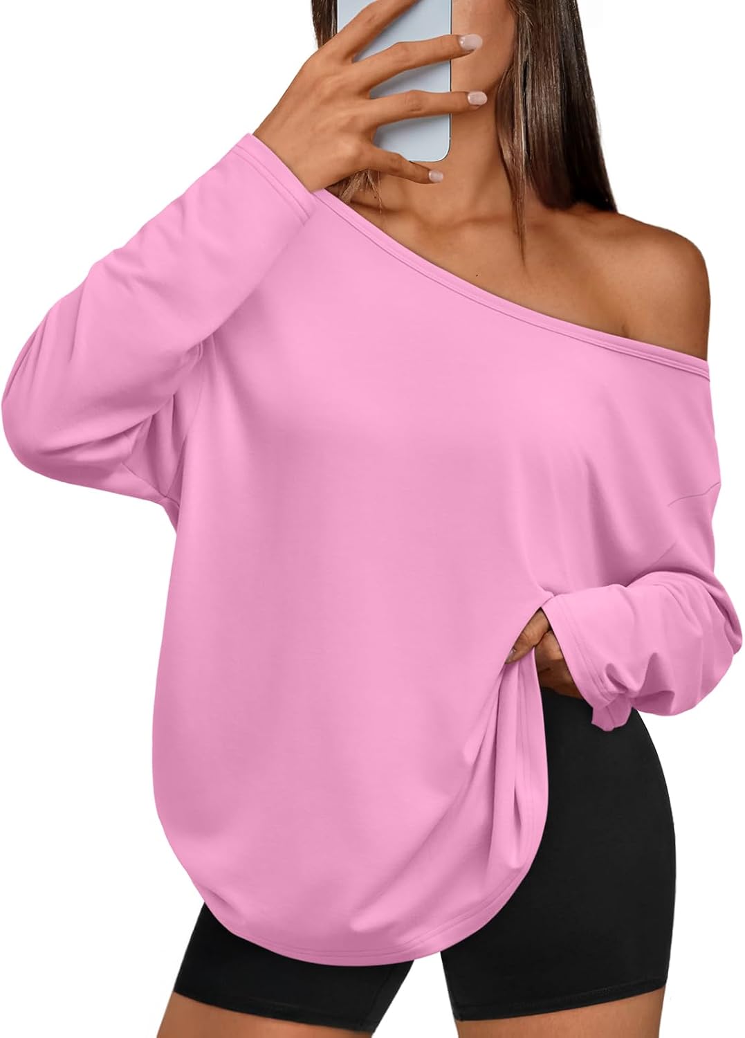 Jovan Women's One-Shoulder Top – Asymmetric Neckline, Full-Length Sleeves & Loose Silhouette