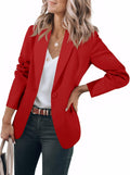 Lorenza Women's Slim-Fit Blazer – Notched Lapel, One-Button Front & Flap Handy Pockets