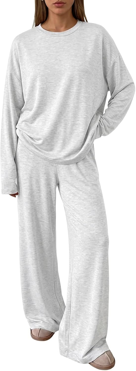 Tullia Women's Two-Piece Lounge Set – Longline Top & Wide-Leg Pants with Handy Pockets