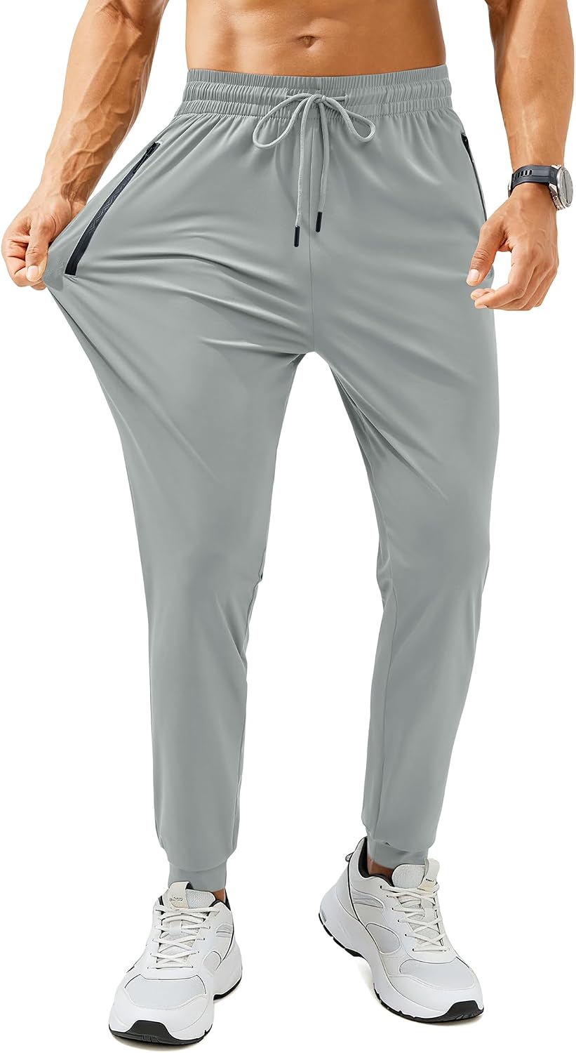 Niamh Men's Athletic Joggers – 4-Way Stretch, Zippered Pockets & Cuffed Ankles