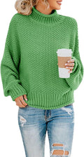 Harlan Women's Cable Knit Turtleneck Sweater – Dolman Sleeves, Loose Silhouette & Hip Length
