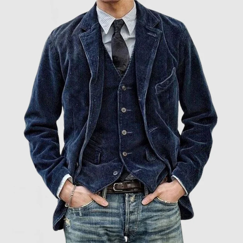 Wilder Men's Corduroy Blazer – Refined, Insulating & Versatile with a Modern Vest