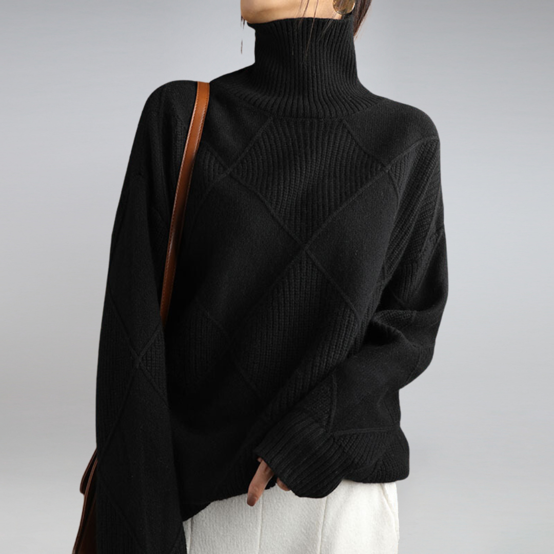 Vesna Women's Sweater – Refined Cashmere Turtleneck, Plush & Cozy for Winter Comfort
