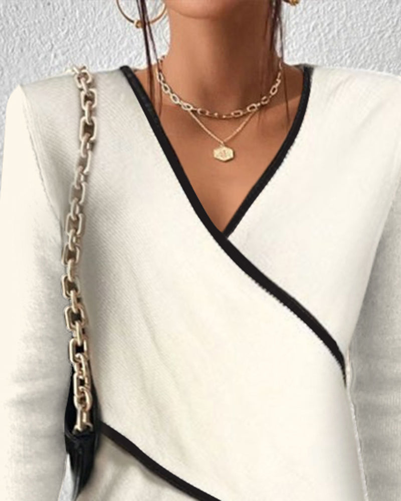 Zorion Women's Sweater – Luxe V-Neckline Sweater with Cozy Fit & Refined, Timeless Design