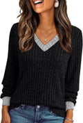 Wystanne Women's V-Neckline Sweater – Full-Length Sleeves, Lightweight Knit & Relaxed Relaxed Silhouette
