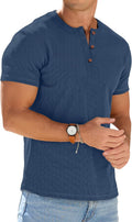 Farrow Men's Henley T-Shirt – Short-Sleeve Design, Button Neck & Tailored Fit