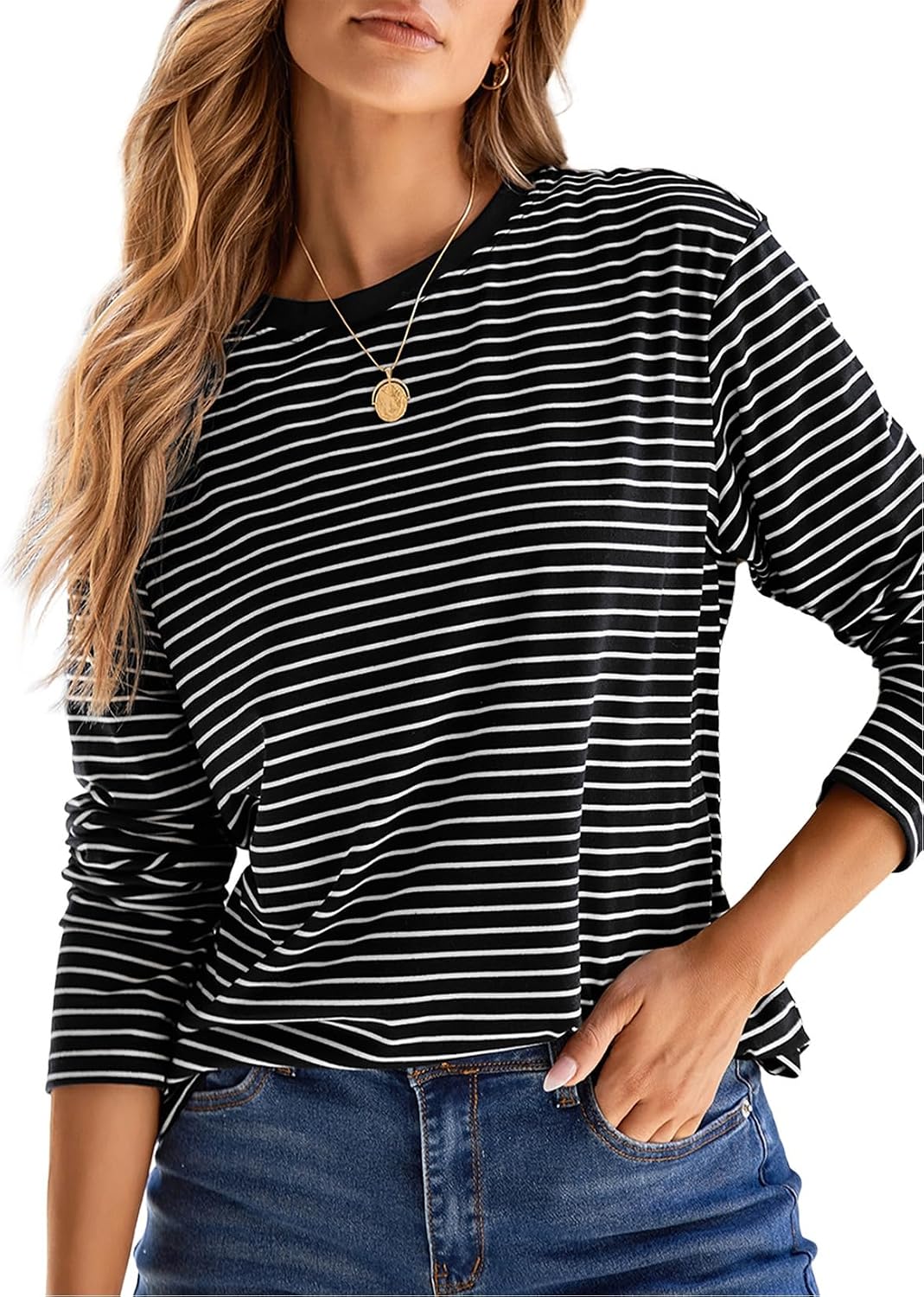 Lorcan Women's Knit Top – Crewneck, Easy Fit & Gentle Stretchy Material