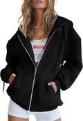 Wilhelmina Women's Zip-Up Hoodie – Drawstring Hood, Side Slip Pockets & Easy Fit