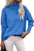 Imogen Women's Turtleneck Sweater – Asymmetric Hem, Dropped-Shoulder Design & Roomy Fit