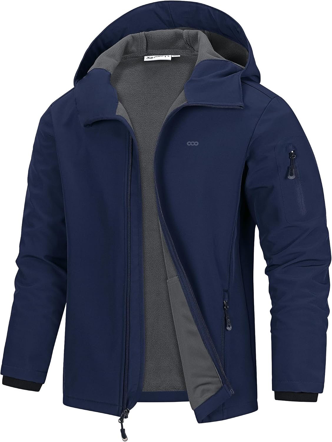 Lorcan Men's Softshell Jacket – With Hood, Fleece-Lined Interior, Waterproof & 5 Utility Handy Pockets