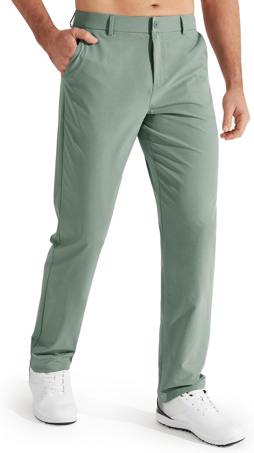 Hesper Men's Straight-Leg Trousers – Flexible Fabric, Belt Loops & 4 Handy Pockets
