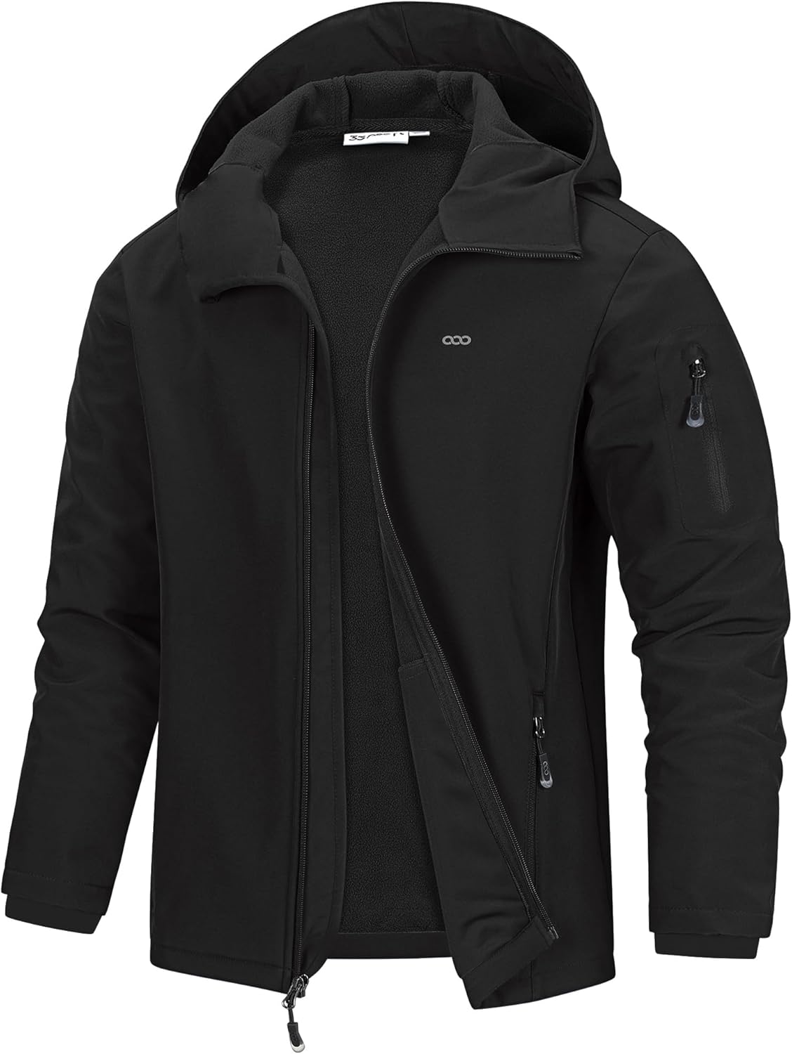 Lorcan Men's Softshell Jacket – With Hood, Fleece-Lined Interior, Waterproof & 5 Utility Handy Pockets