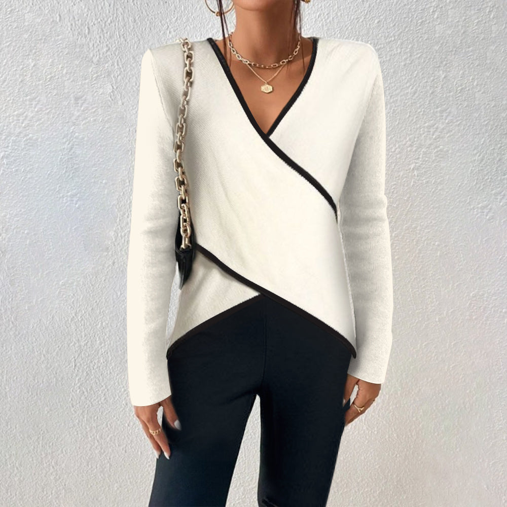 Zorion Women's Sweater – Luxe V-Neckline Sweater with Cozy Fit & Refined, Timeless Design