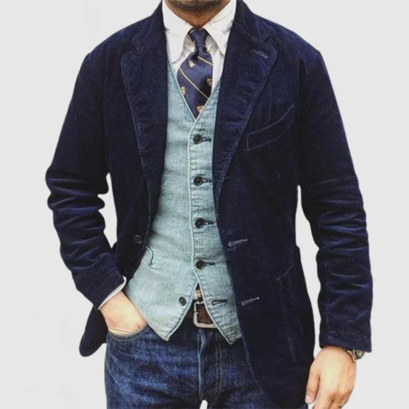 Wilder Men's Corduroy Blazer – Refined, Insulating & Versatile with a Modern Vest