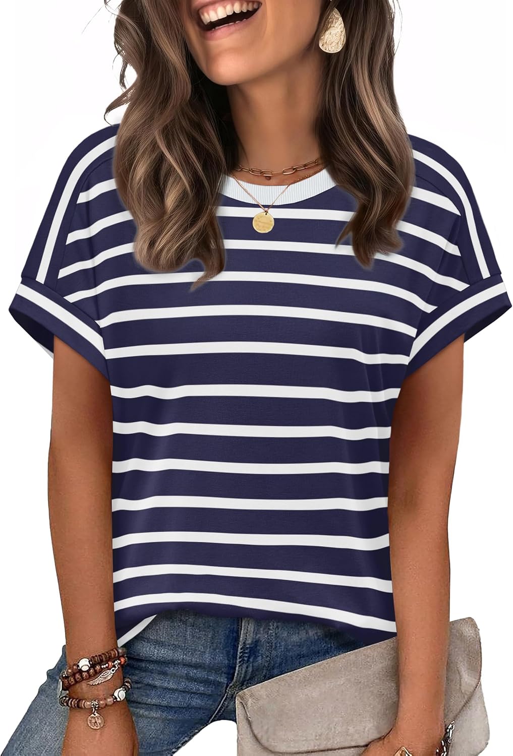 Marisol Women's Round Neckline Top – Cap Sleeves, Comfortable Fit & Flexible Fabric